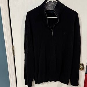 Nautica Men's Zip-Up Black Sweater